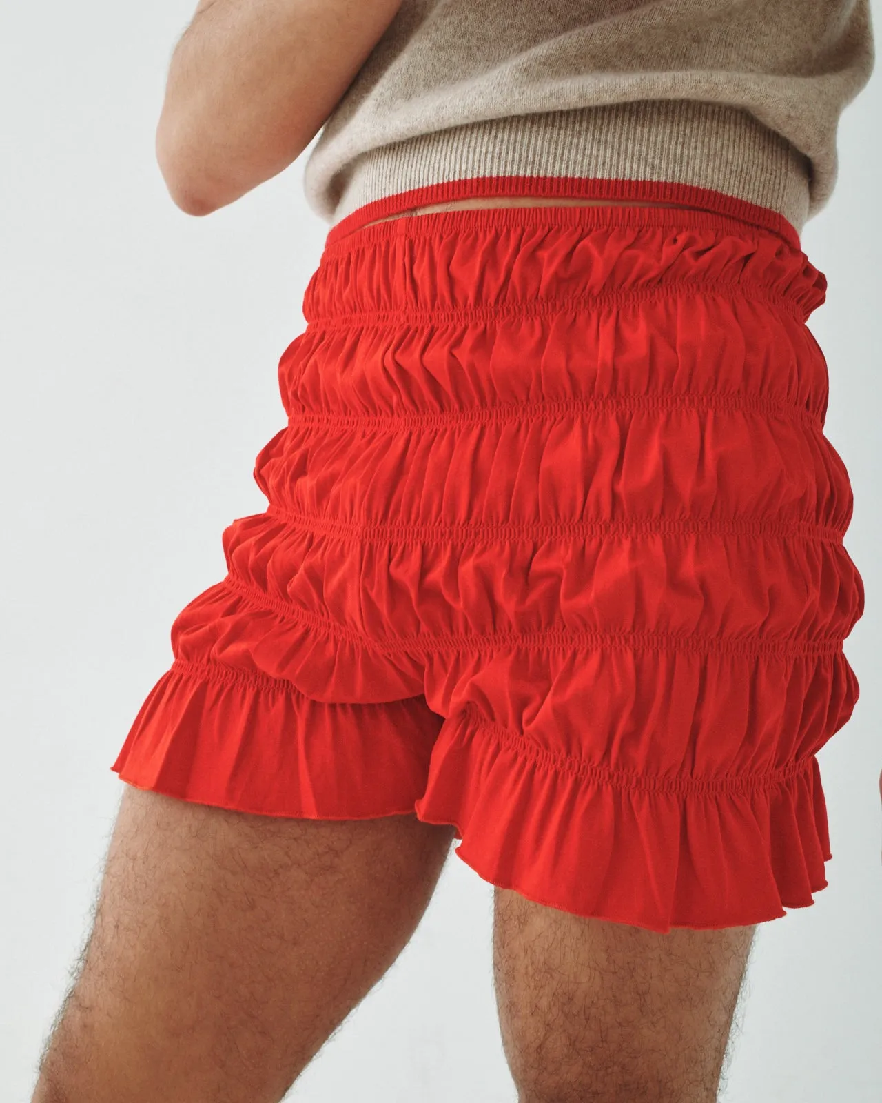 09 SHIRRED BLOOMER SHORT