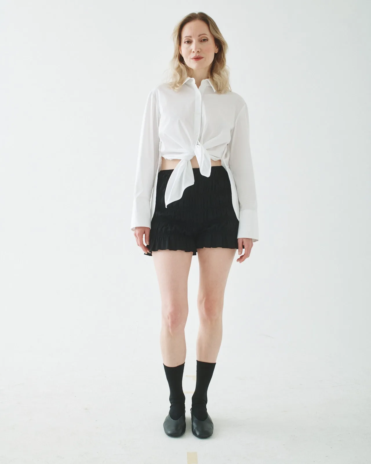 09 SHIRRED BLOOMER SHORT
