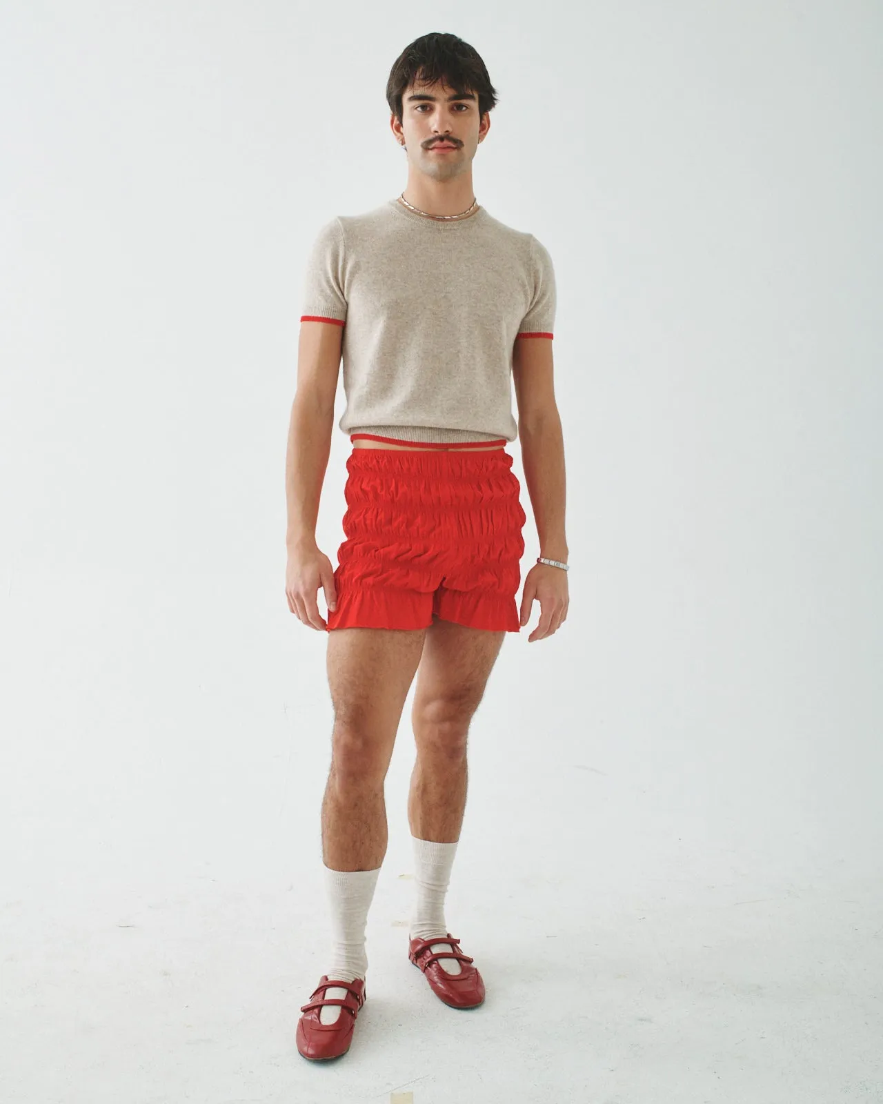 09 SHIRRED BLOOMER SHORT