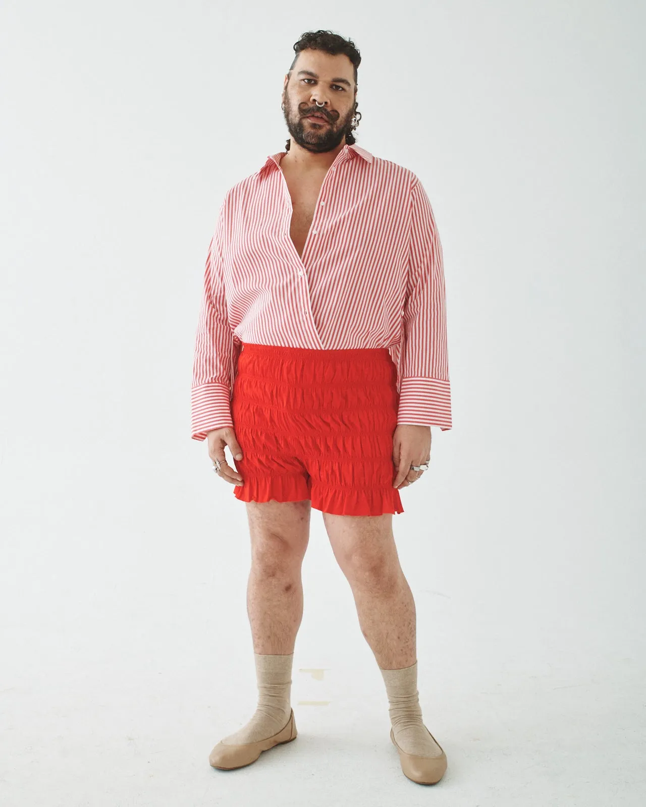 09 SHIRRED BLOOMER SHORT