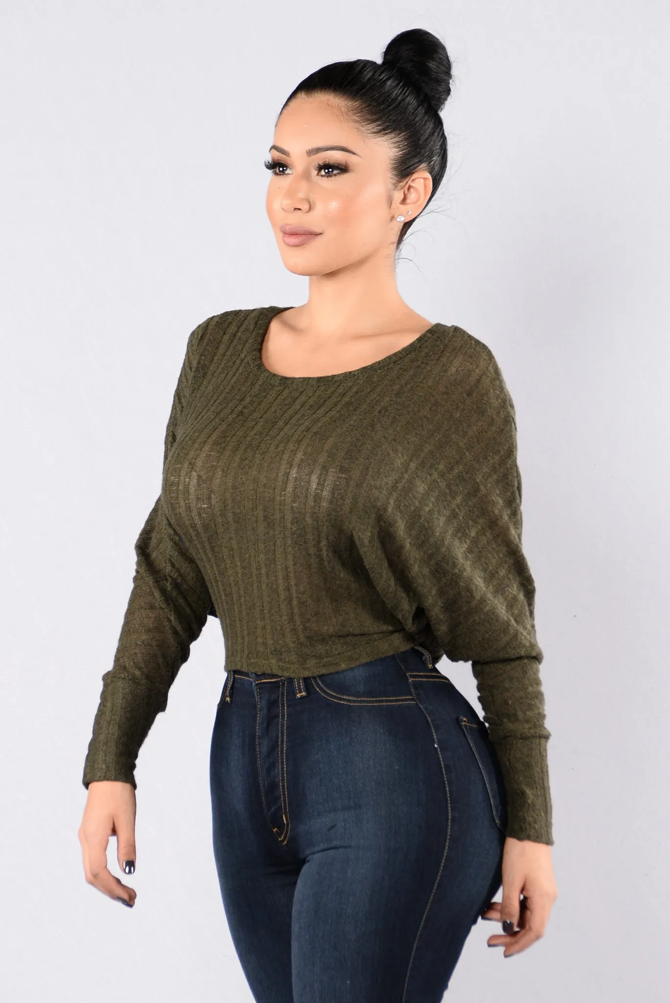 Big Warm Hug Top - Olive