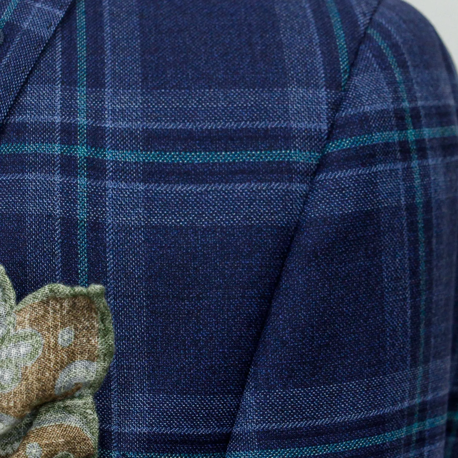 Blue Tonal Check Wynn Slim Fit Wool Sport Coat - Jack Victor