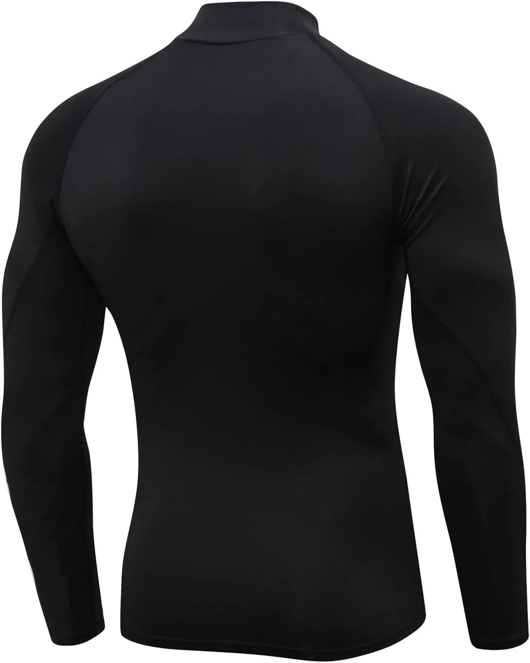 Compression Shirt Men 3 Pack Long Sleeve Base Layer Workout Mock Neck Shirts 4-Way Stretch Moisture-Wicking Tops