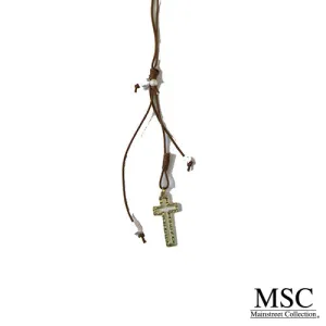 Cross Leather Necklace