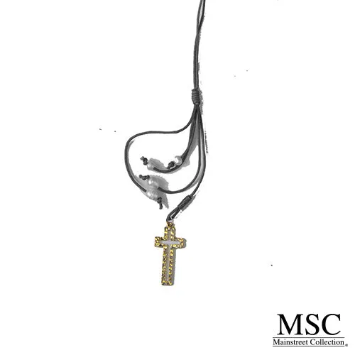 Cross Leather Necklace