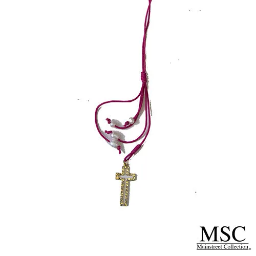 Cross Leather Necklace