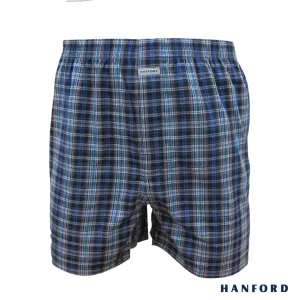 Hanford Men 100% Cotton Woven Boxer Shorts - Checkered SETK (1PC/SinglePack)