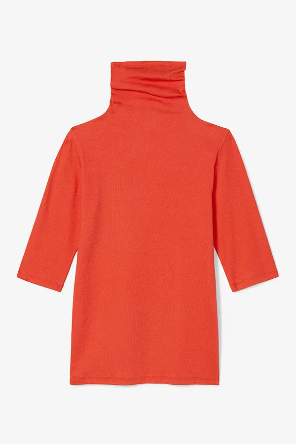 Jax Turtleneck Tee - Organic Ribbed Pima Cotton :: Marmalade