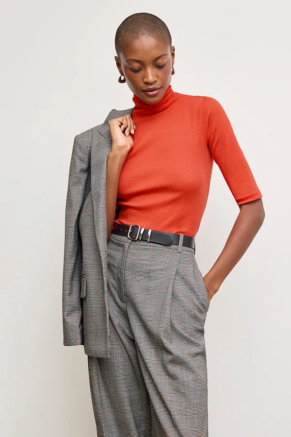 Jax Turtleneck Tee - Organic Ribbed Pima Cotton :: Marmalade