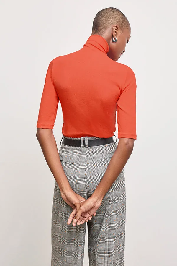 Jax Turtleneck Tee - Organic Ribbed Pima Cotton :: Marmalade