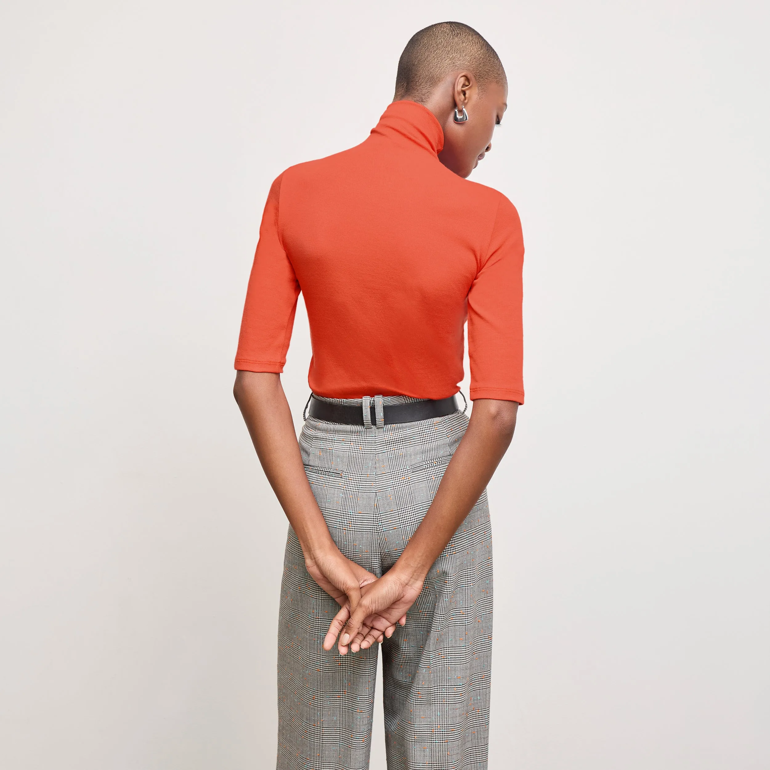 Jax Turtleneck Tee - Organic Ribbed Pima Cotton :: Marmalade