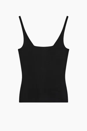 Joseph Milano Knit Square Tank - Black