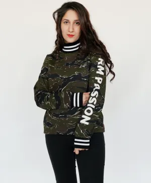 Ladies High collar Sweatshirt (Camouflage)