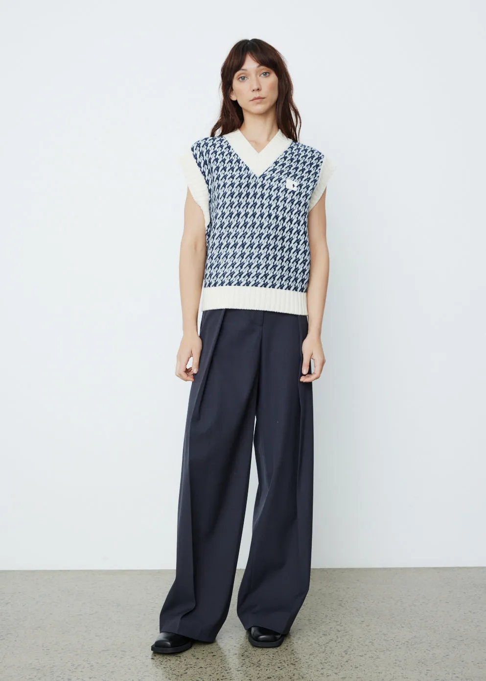 Lc Check Knit Vest