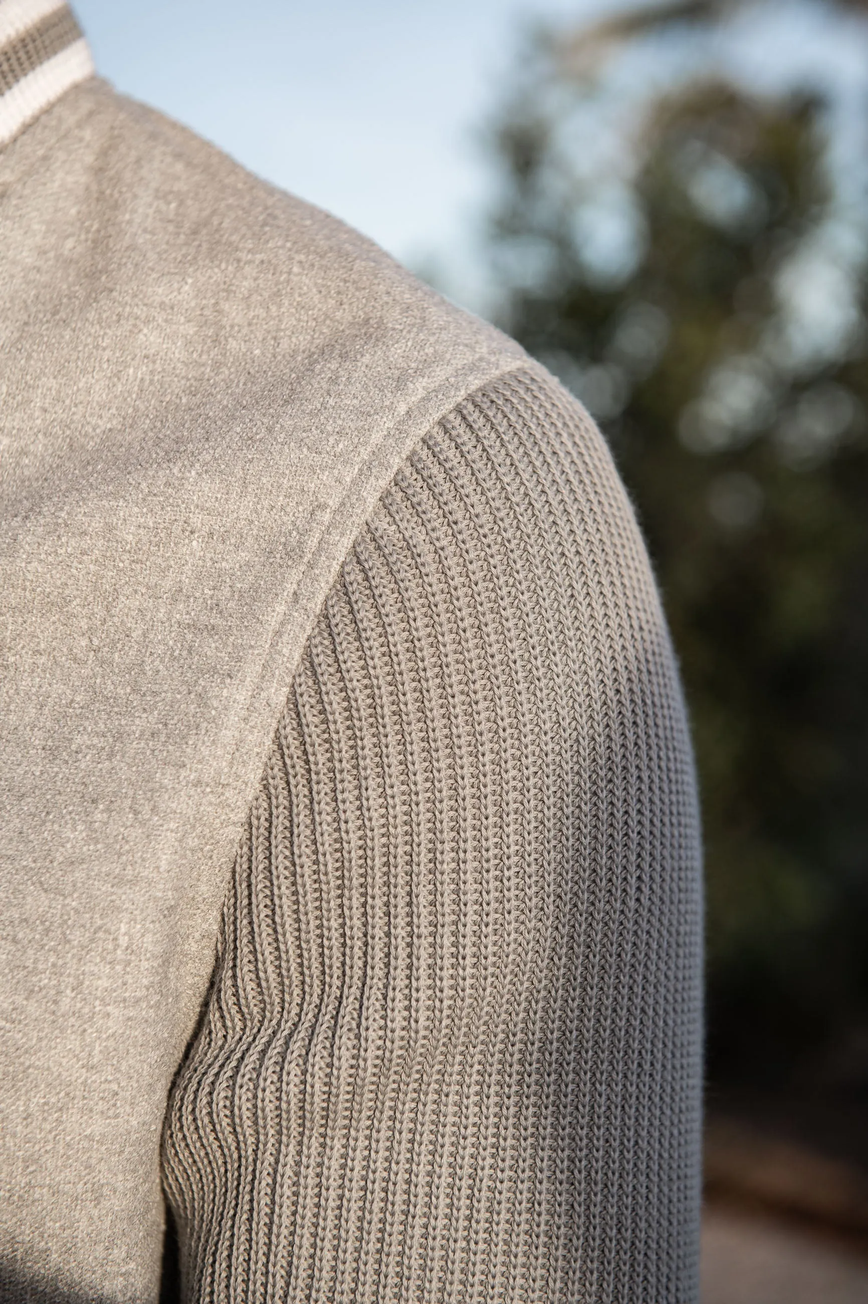 Light grey college jacket  Made in Italy
