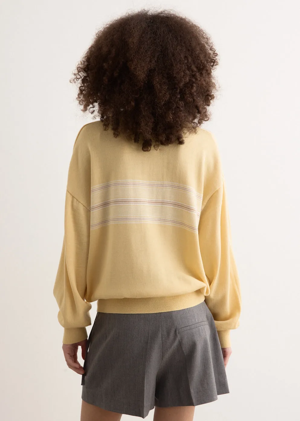 Multi Stripe Pique Knit Top