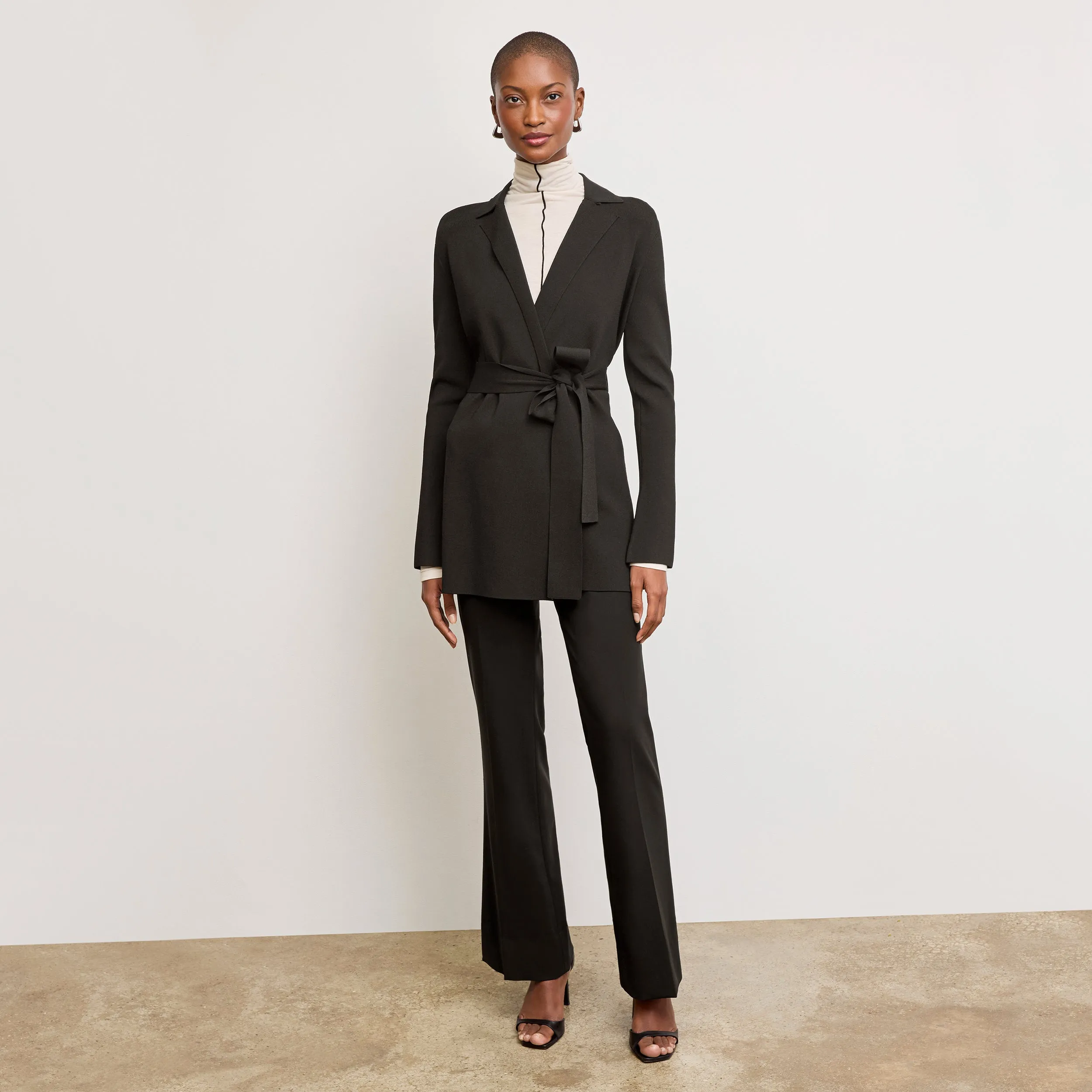 Natasha Contrast Turtleneck - Cloud Jersey :: Ivory