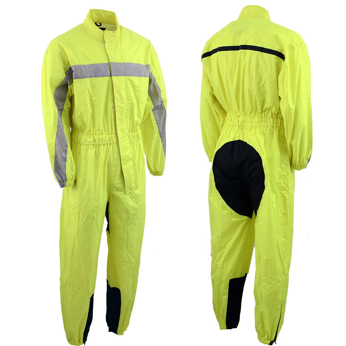 NexGen Mens XS5004 Yellow Hi-Viz Water Proof Rain Suit with Reflective Panels
