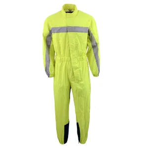 NexGen Mens XS5004 Yellow Hi-Viz Water Proof Rain Suit with Reflective Panels