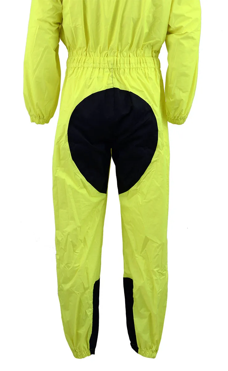 NexGen Mens XS5004 Yellow Hi-Viz Water Proof Rain Suit with Reflective Panels