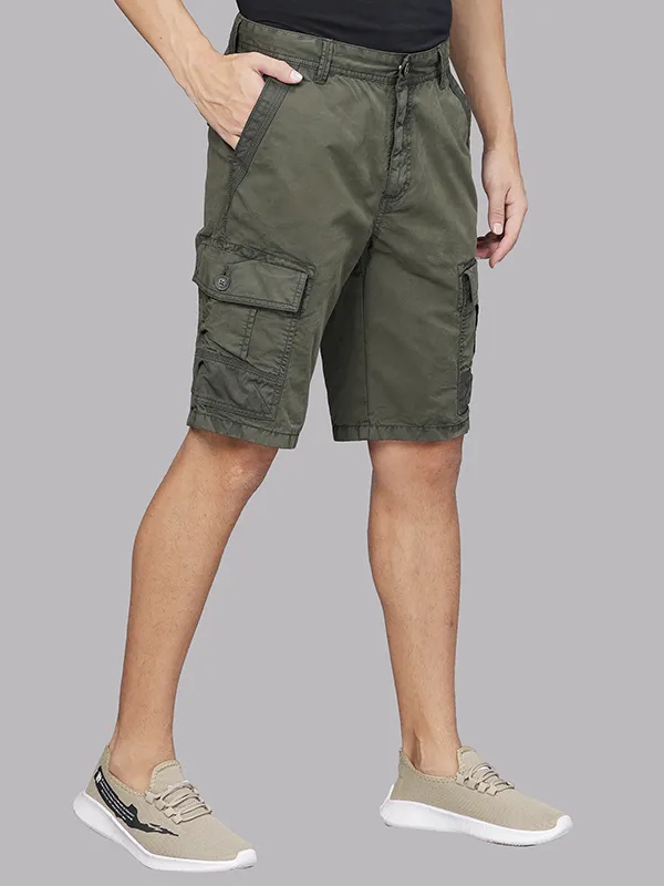 Overdyed Rifle Green Cargo Shorts