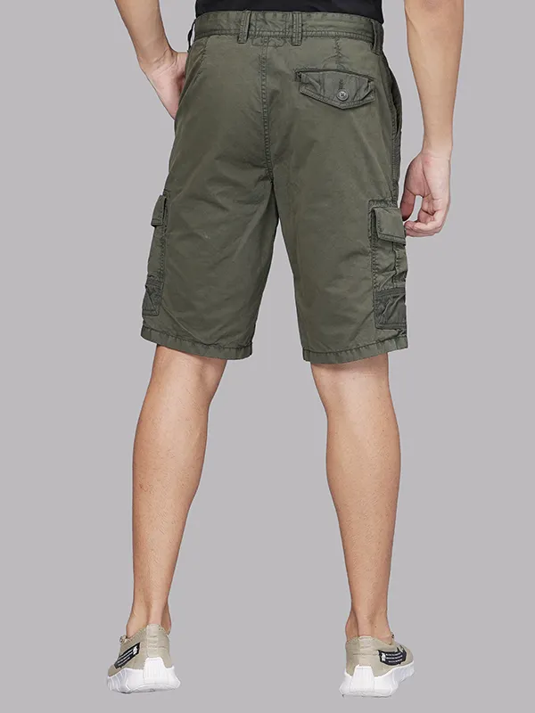 Overdyed Rifle Green Cargo Shorts