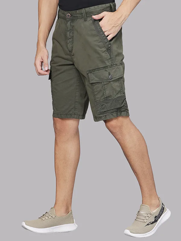 Overdyed Rifle Green Cargo Shorts