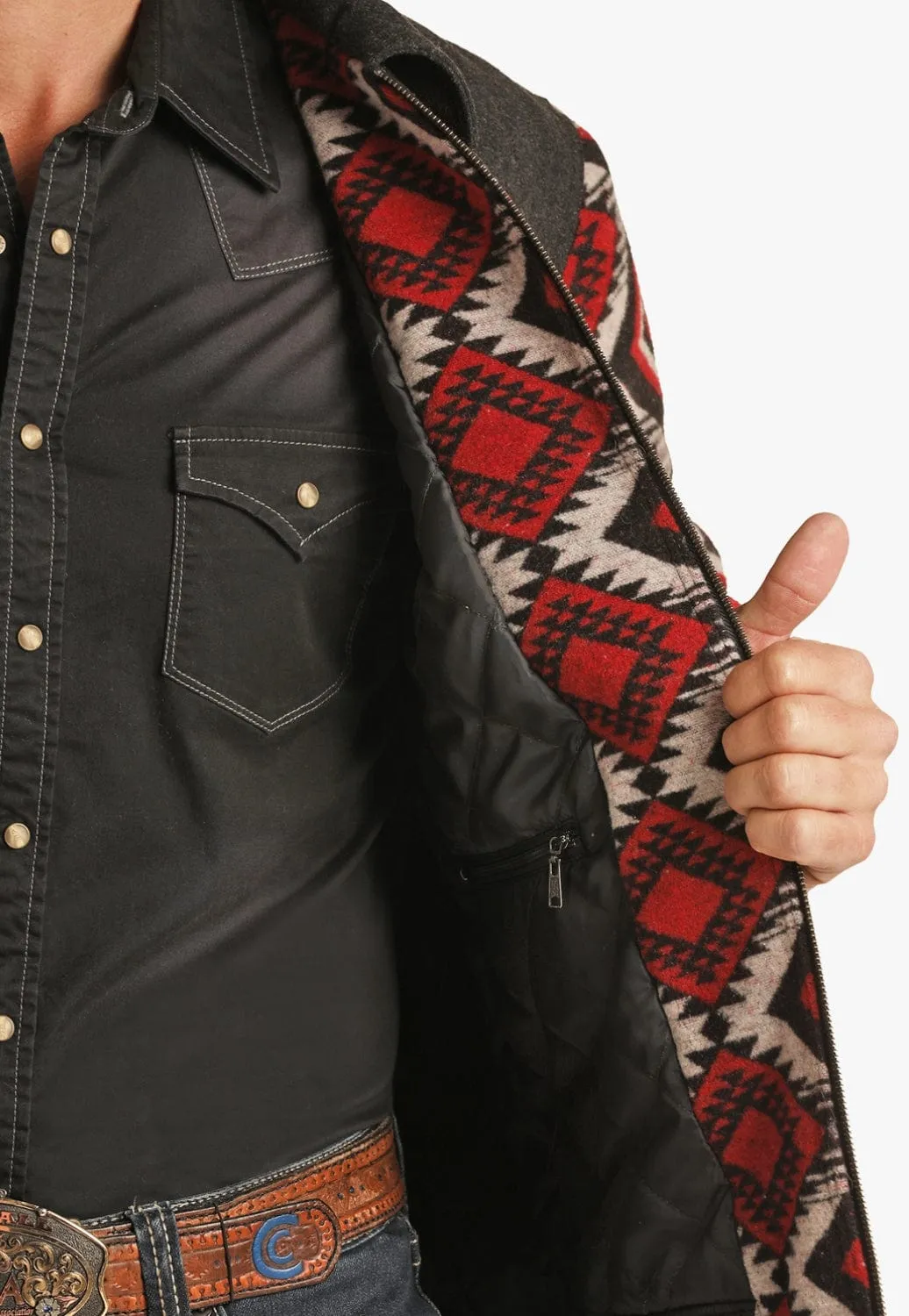 Powder River Mens Wool Aztec Jacket