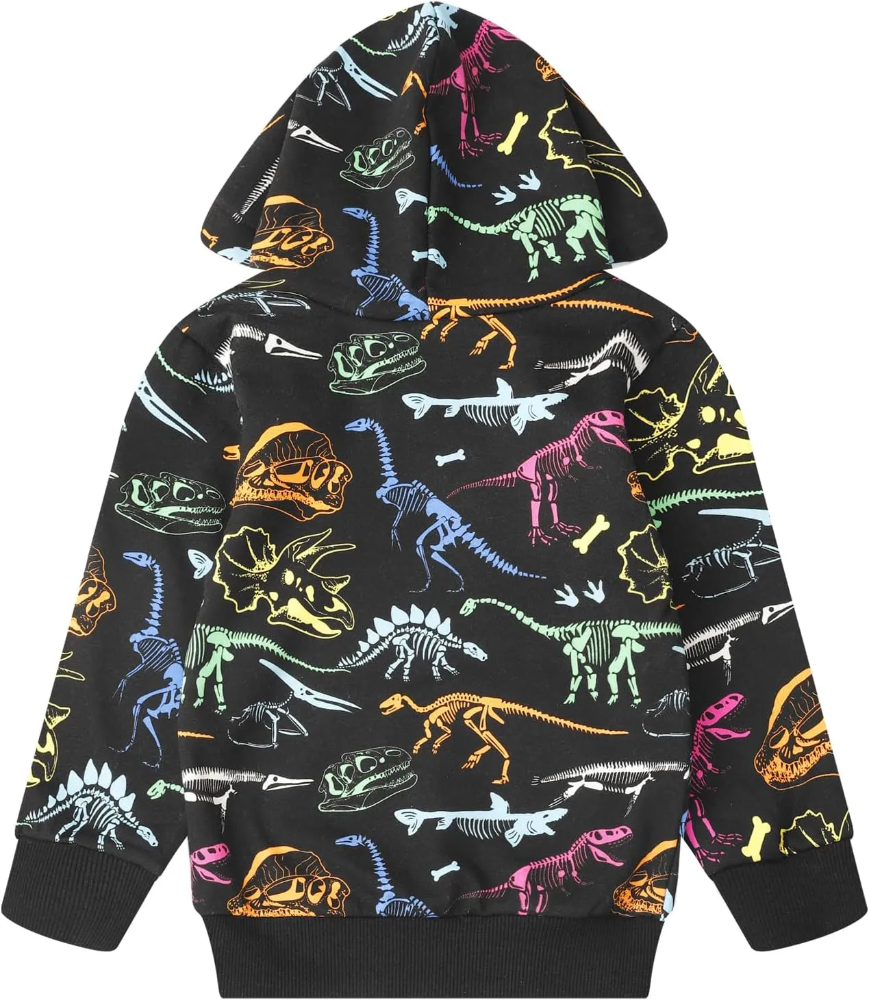 RETSUGO Baby Boys Dinosaurs Hoodie Boy Girls Truck Pullover with Pocket Toddler Boy Kids Rocket Sweatshirt 2-7Years
