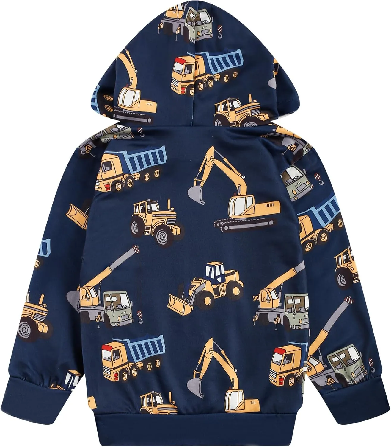 RETSUGO Baby Boys Dinosaurs Hoodie Boy Girls Truck Pullover with Pocket Toddler Boy Kids Rocket Sweatshirt 2-7Years