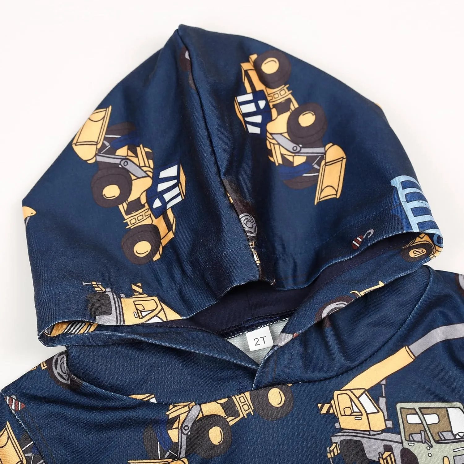 RETSUGO Baby Boys Dinosaurs Hoodie Boy Girls Truck Pullover with Pocket Toddler Boy Kids Rocket Sweatshirt 2-7Years