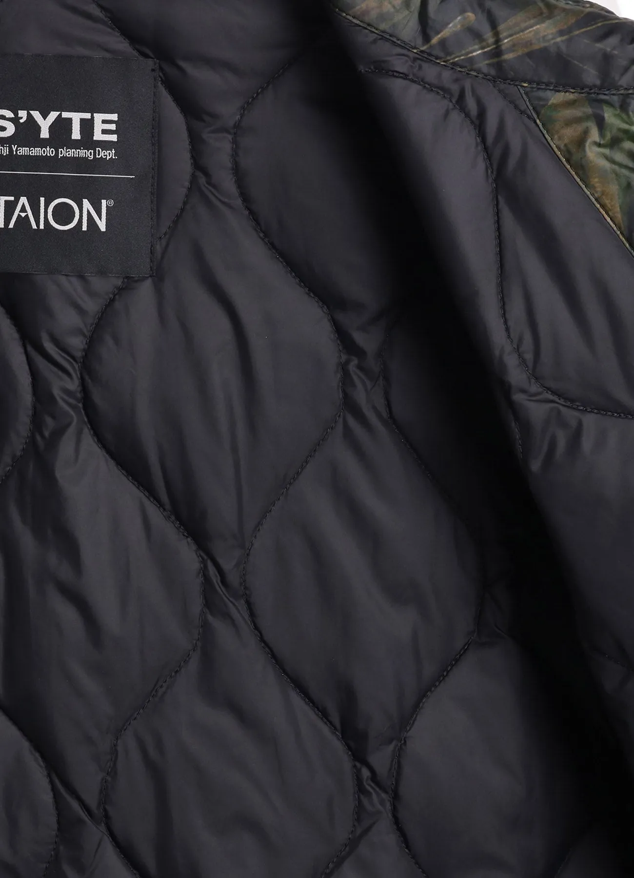 S'YTE X TAIONDAHLIA CAMOUFLAGE QUILTED DOWN CHINA JACKET
