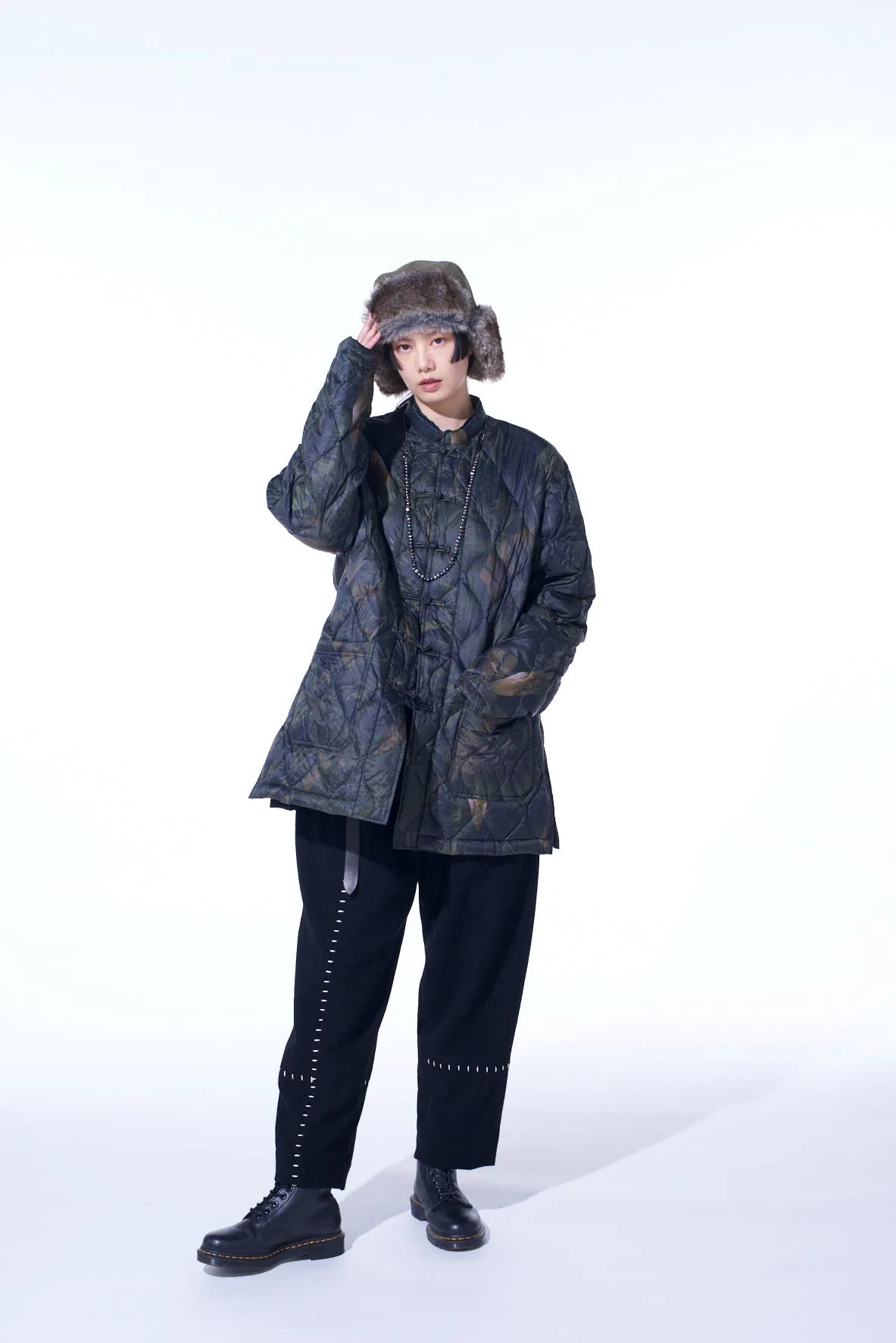S'YTE X TAIONDAHLIA CAMOUFLAGE QUILTED DOWN CHINA JACKET