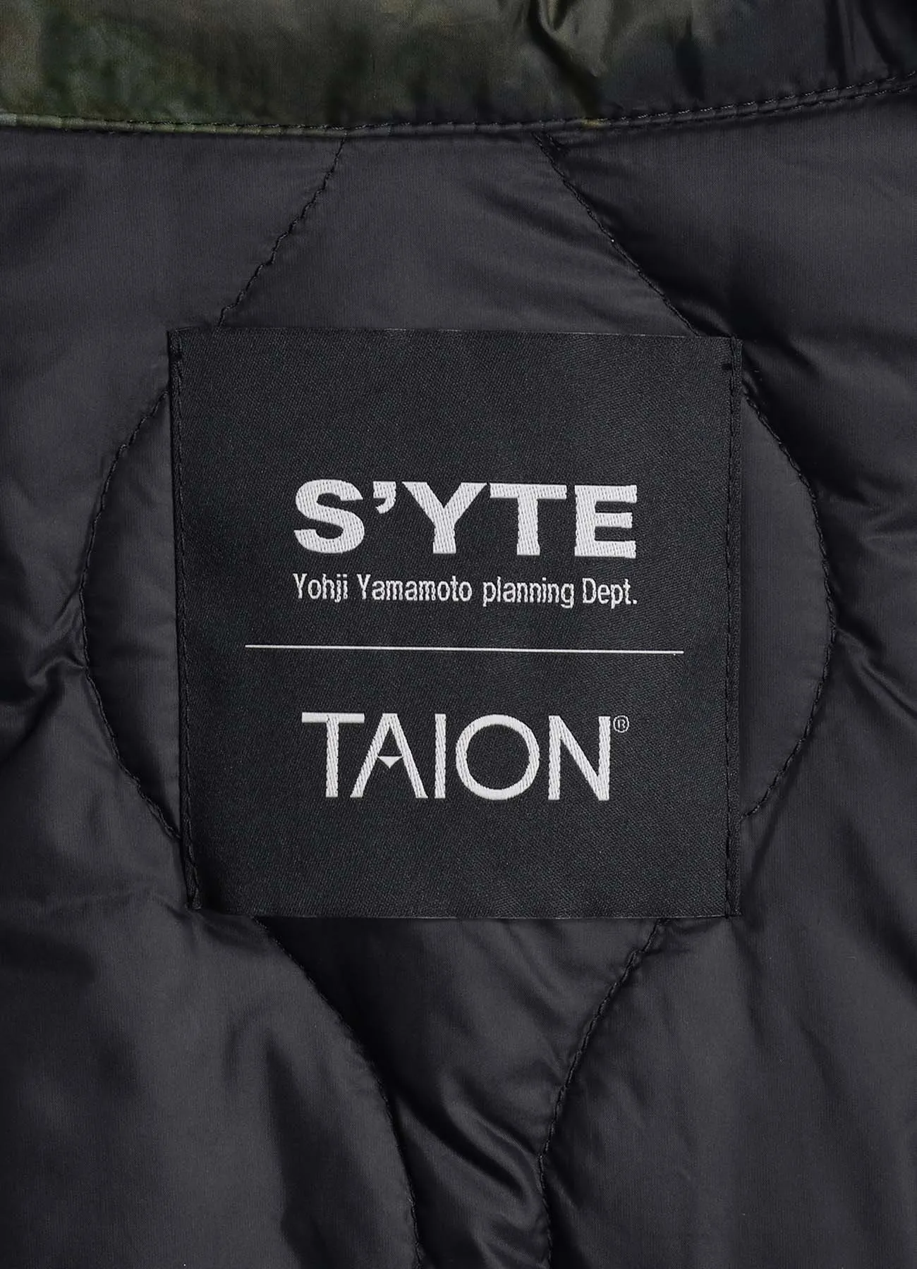 S'YTE X TAIONDAHLIA CAMOUFLAGE QUILTED DOWN CHINA JACKET