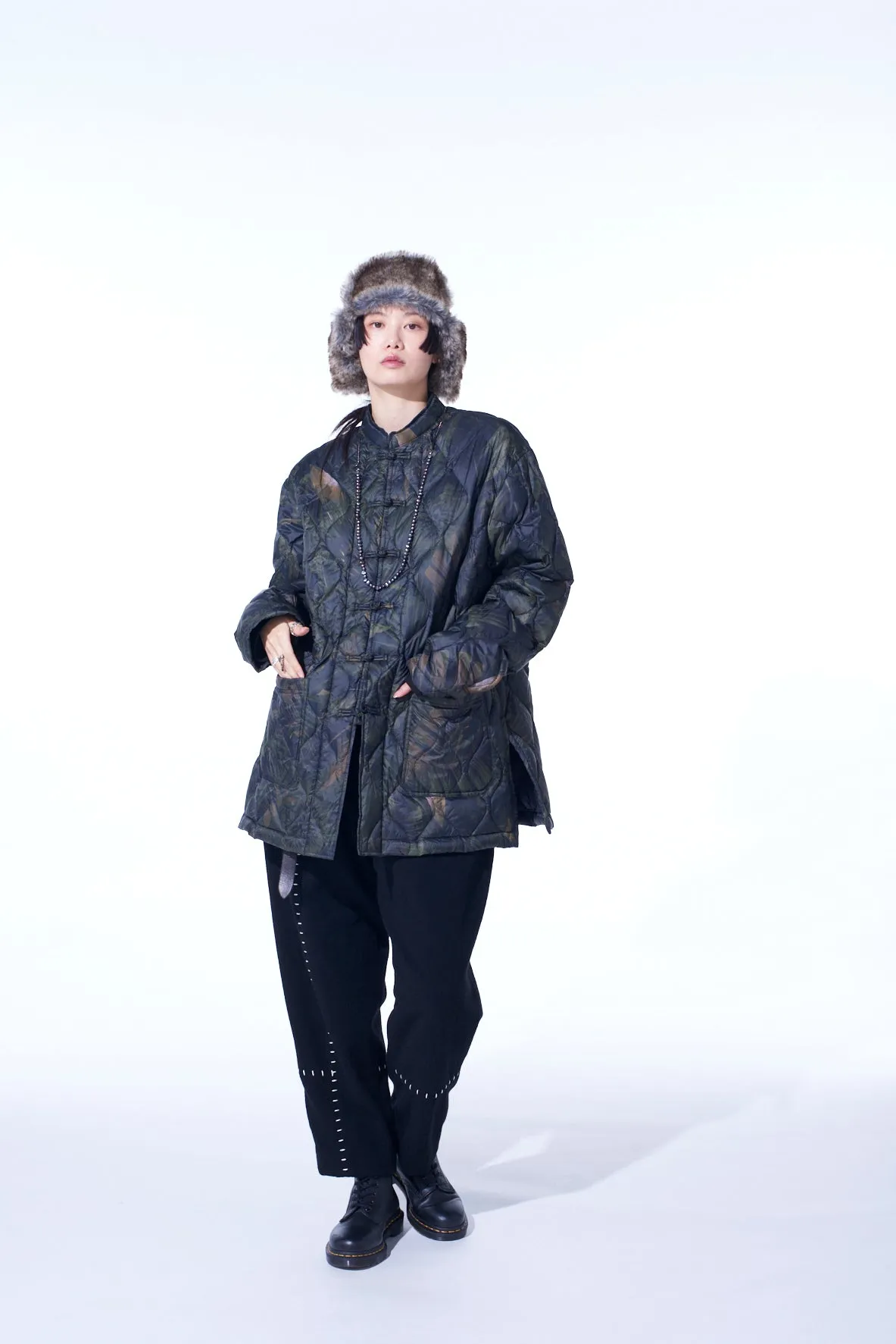 S'YTE X TAIONDAHLIA CAMOUFLAGE QUILTED DOWN CHINA JACKET